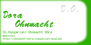 dora ohnmacht business card